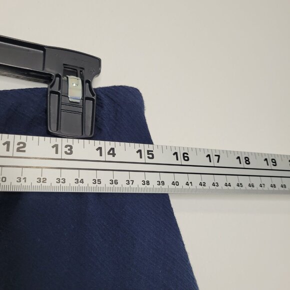 Chaps navy blue tiered pull on cottage cotton minimalist midi maxi skirt medium - Picture 5 of 6